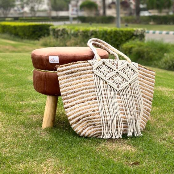 Jute Macramé Bag